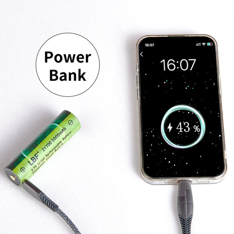 LBF 21700 5000mAh Protection Circuit Built-in Protected 3.7V Type-C Lithium-ion Battery