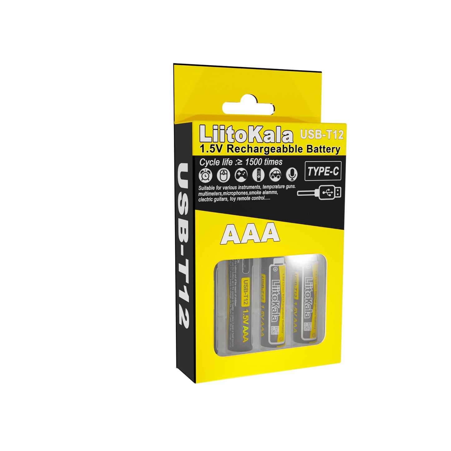 LiitoKala USB-T12 1.5V AAA Lithium Battery USB Rechargeable