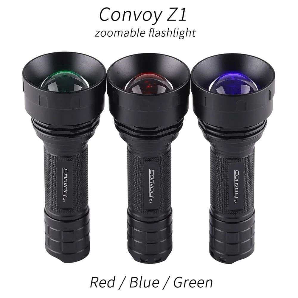 Convoy Z1 zoomable GT Red Blue Green Flashlight – flashlightgo