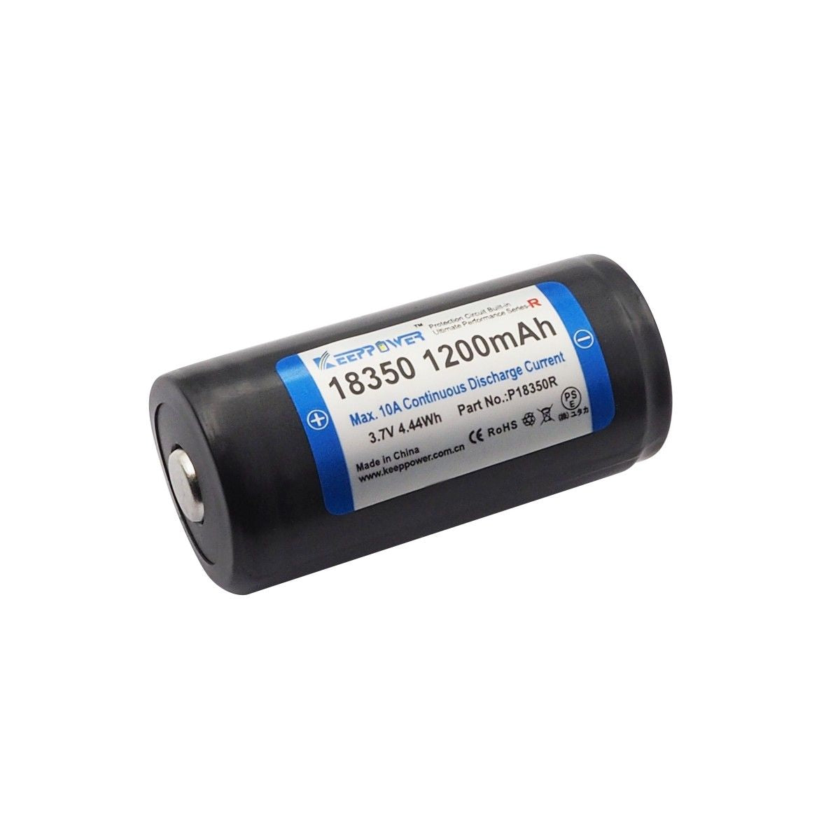 Keeppower P18350R 1200mAh Protected Li-ion Rechargeable Battery