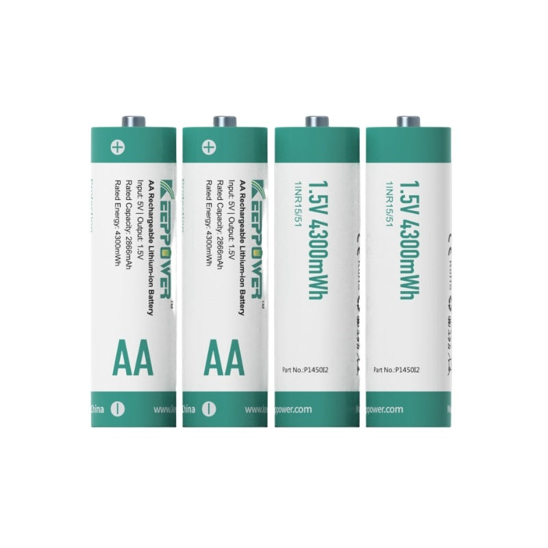 Keeppower P1450I2 AA 1.5V 4300mWh 2866mAh Rechargeable Li-ion Battery