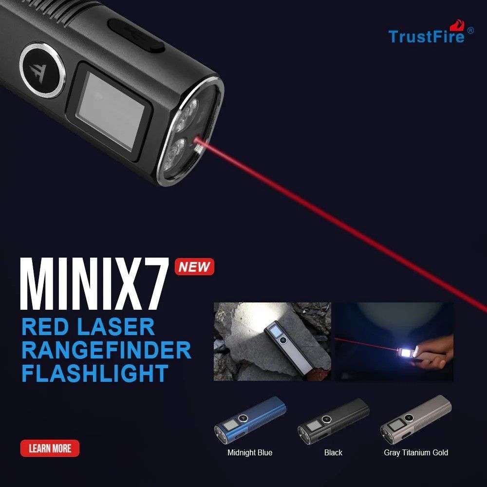 Trustfire MiniX7 Multifunktions-Entfernungsmesser-Taschenlampe