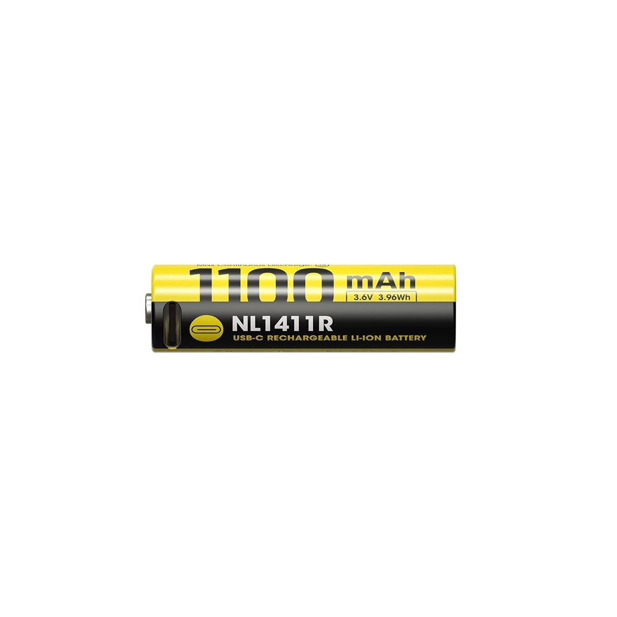 Nitecore NL1411R 1100mAh USB-C Rechargeable 14500 Battery