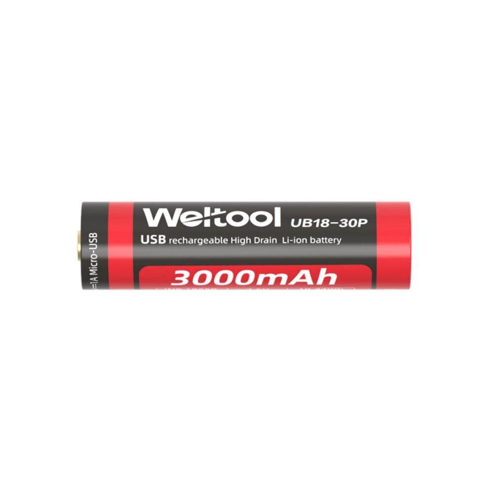 Weltool UB18-30P High Drain 10A 3000mAh USB Rechargeable 18650 Li-ion Battery