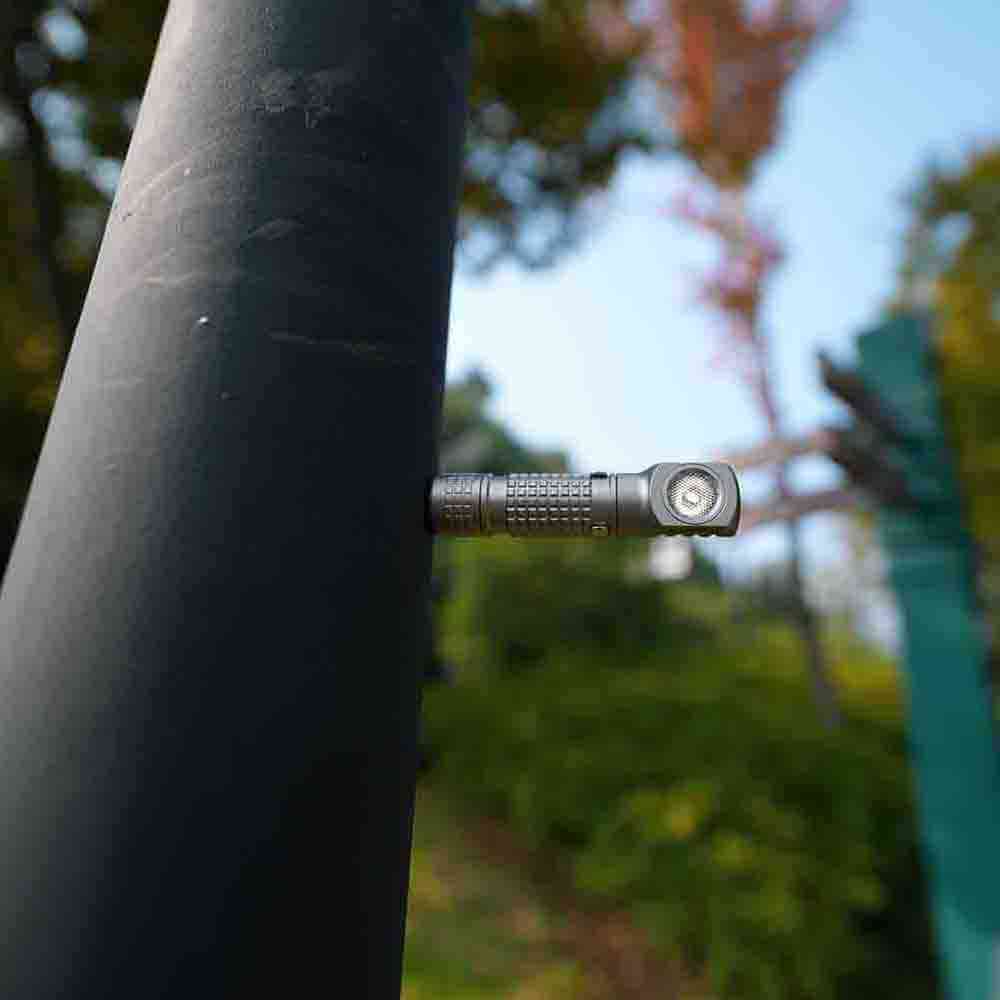 Manker E02 III Titanium Right Angle Flashlight / Headlamp