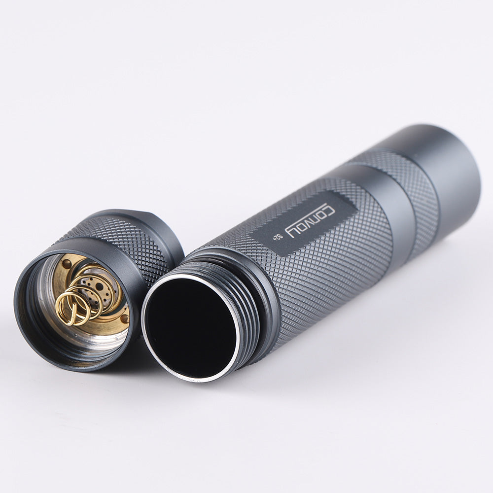 Convoy S2+ Gray 18650 Flashlight – LED & Driver Options