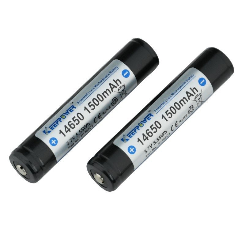 Keeppower P1465C2 1500mAh Protected Li-ion Rechargeable 14650 Battery