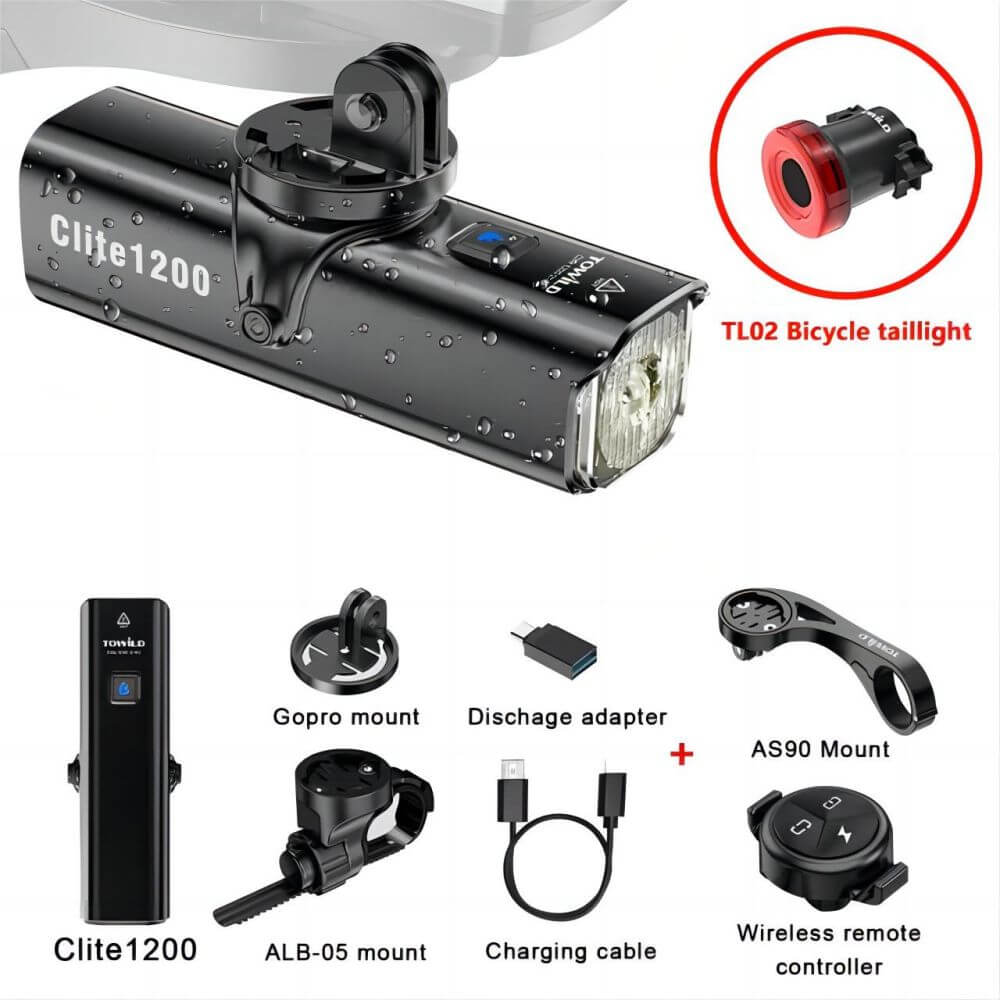 Towild CL1200 Front Light and TL02 Rear Light