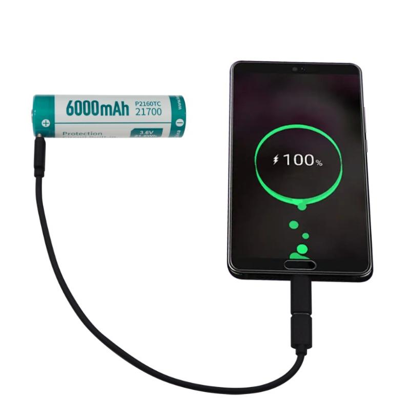 Keeppower P2160TC TYPE-C USB 6000mAh 21700 Battery