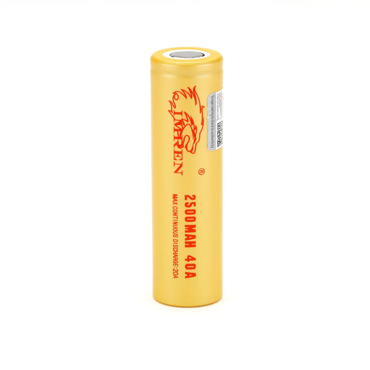 IMREN 18650 2500mAh 40A Battery – flashlightgo