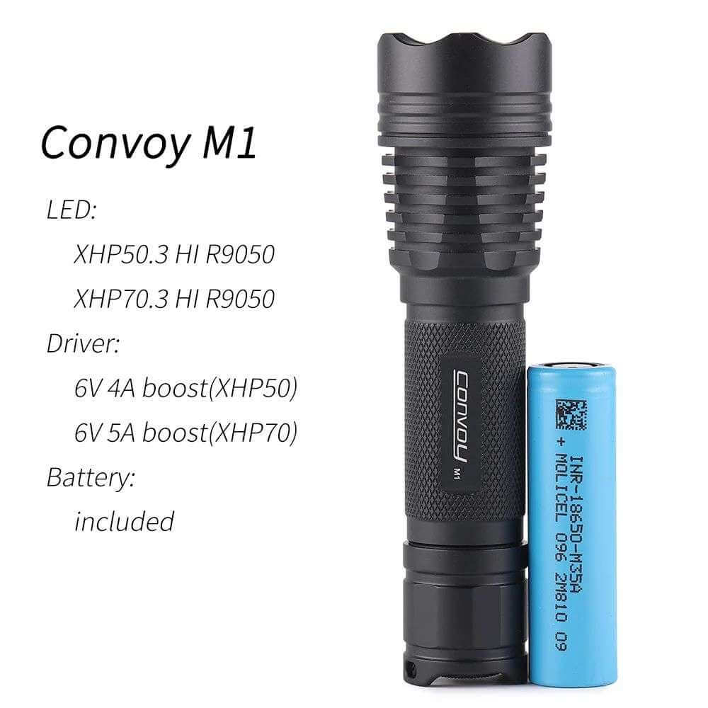 Convoy M1 XHP50.3 HI / XHP70.3 HI R9050 18650 Flashlight – flashlightgo