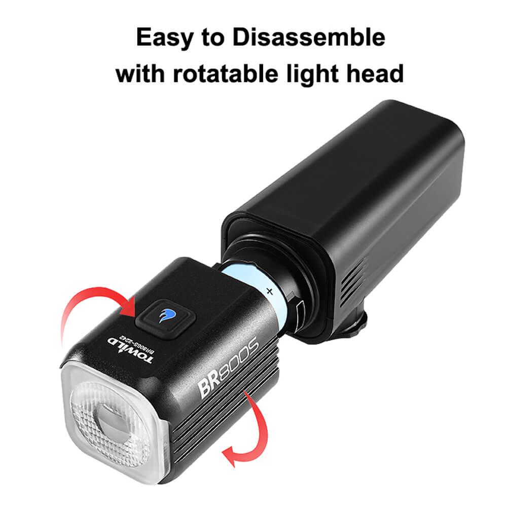 Towild BR800S Smart Bike Light With Replaceable Battery