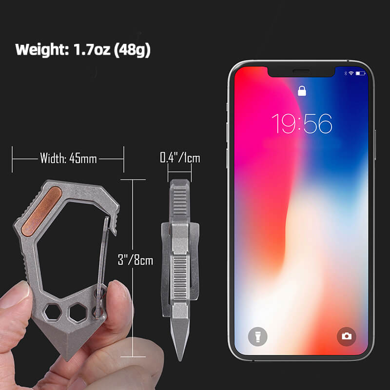 COOYOO KU02 Titanium EDC Mini Multi-Tool Tactical Keychain