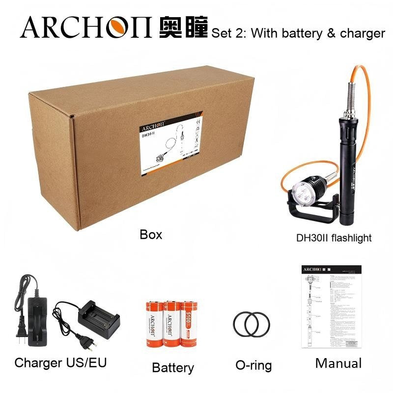 ARCHON DH30 II Professional diving lighting searchlight