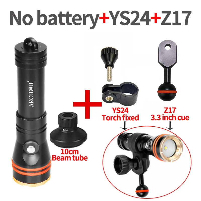 ARCHON D11V II warm white HD diving video lights