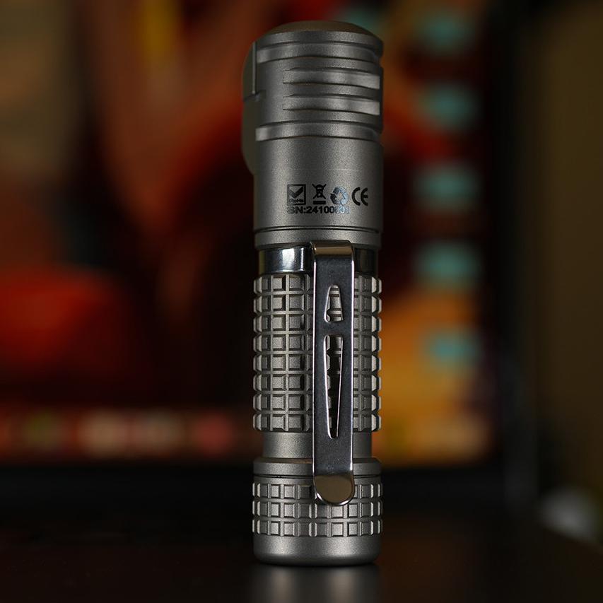 Manker E03H III Ti Right Angle EDC Flashlight