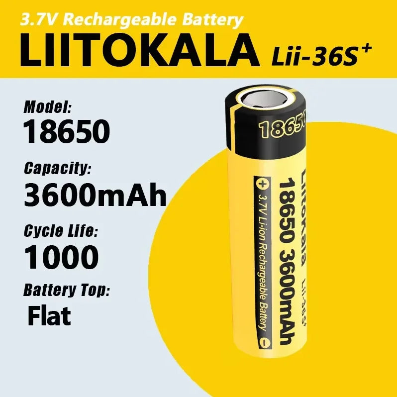 LiitoKala Lii-36S+ 3600mAh 18650 10A Battery