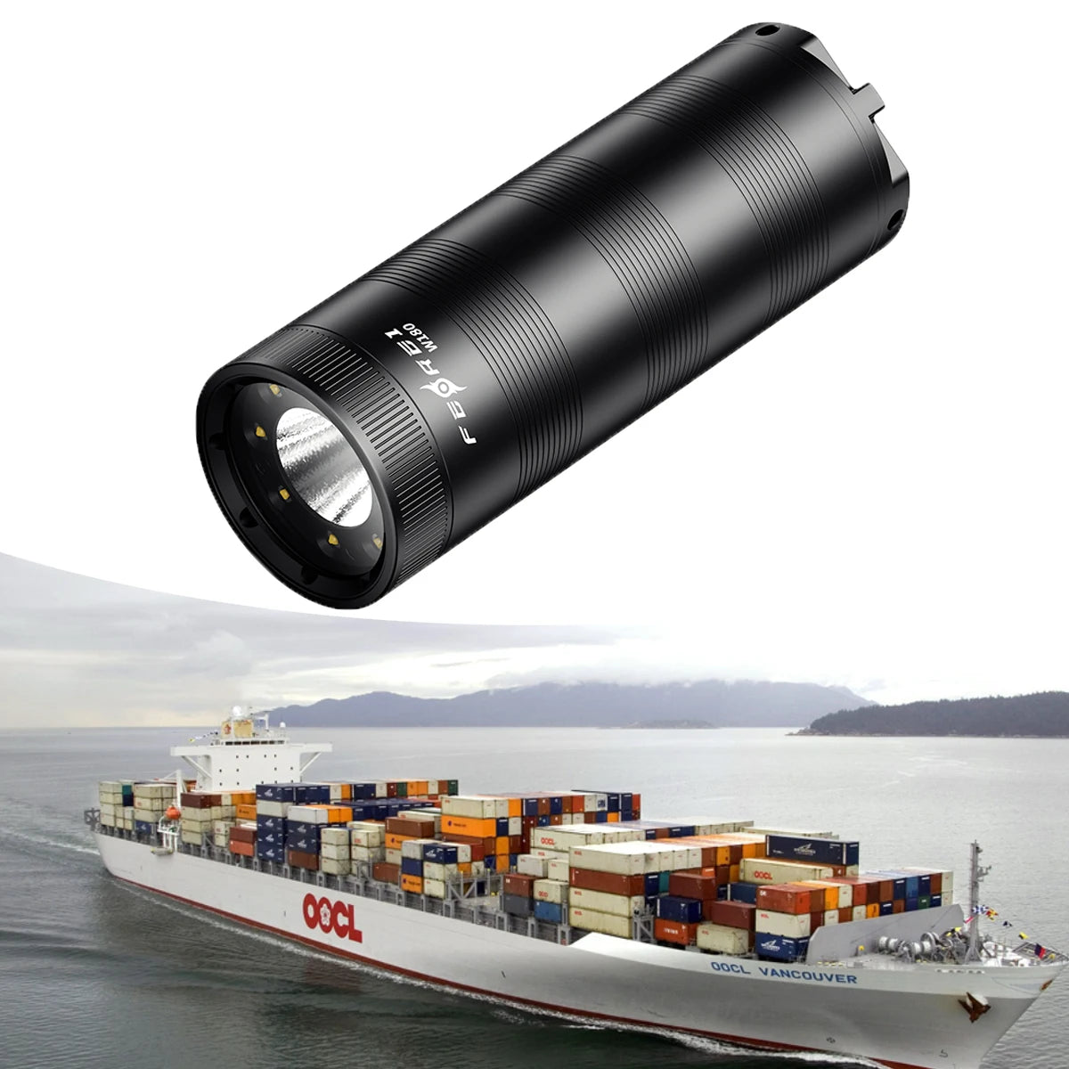Ferei W180 Rechargeable LED Diving Flashlight – flashlightgo
