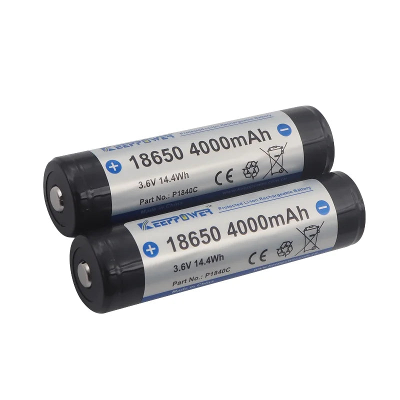 Keeppower P1840C 4000mAh 18650 Protected li-ion Rechargeable Battery