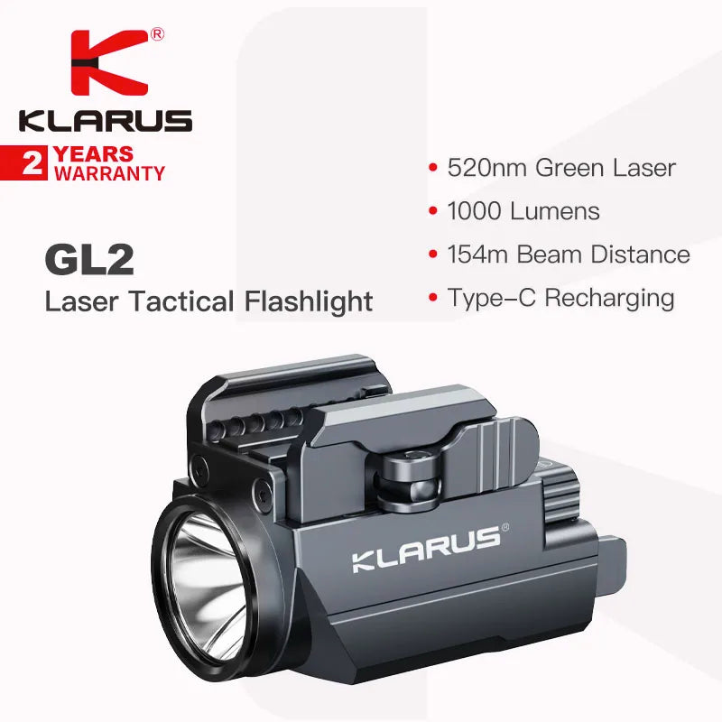 KLARUS GL2 1000 Lumens Compact Tactical Rail Light – flashlightgo