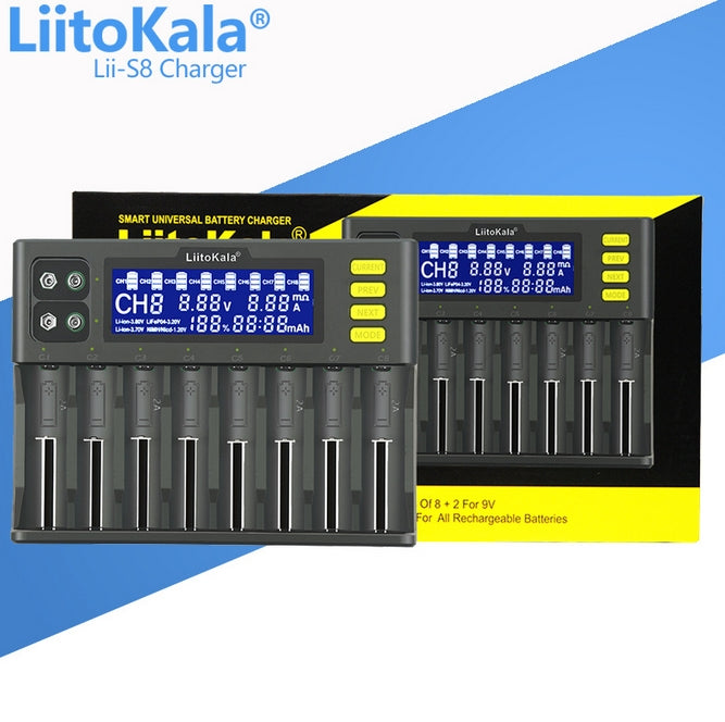 Liitokala Lii-S8 充電器　リチウムイオン電池 Amazon.com: LiitoKala LII-S8 18650 Battery Charger 8+2 Bay