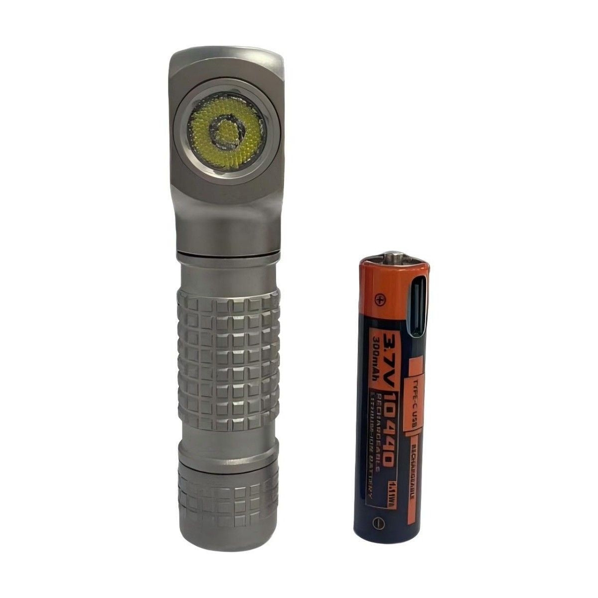 Manker E02 III Titanium Right Angle Flashlight / Headlamp