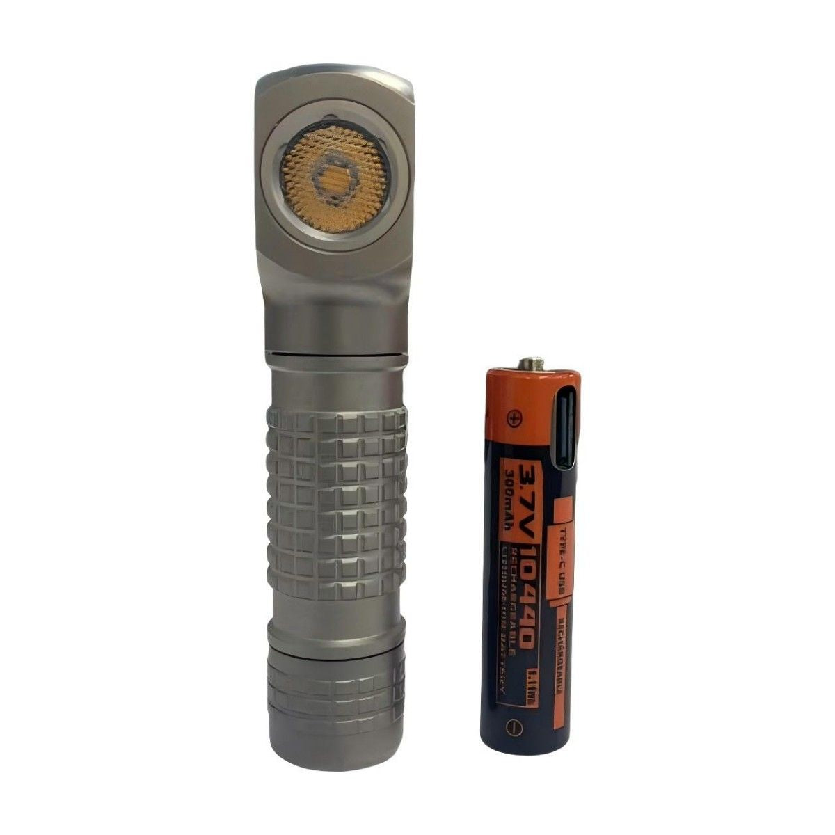 Manker E02 III Titanium Right Angle Flashlight / Headlamp