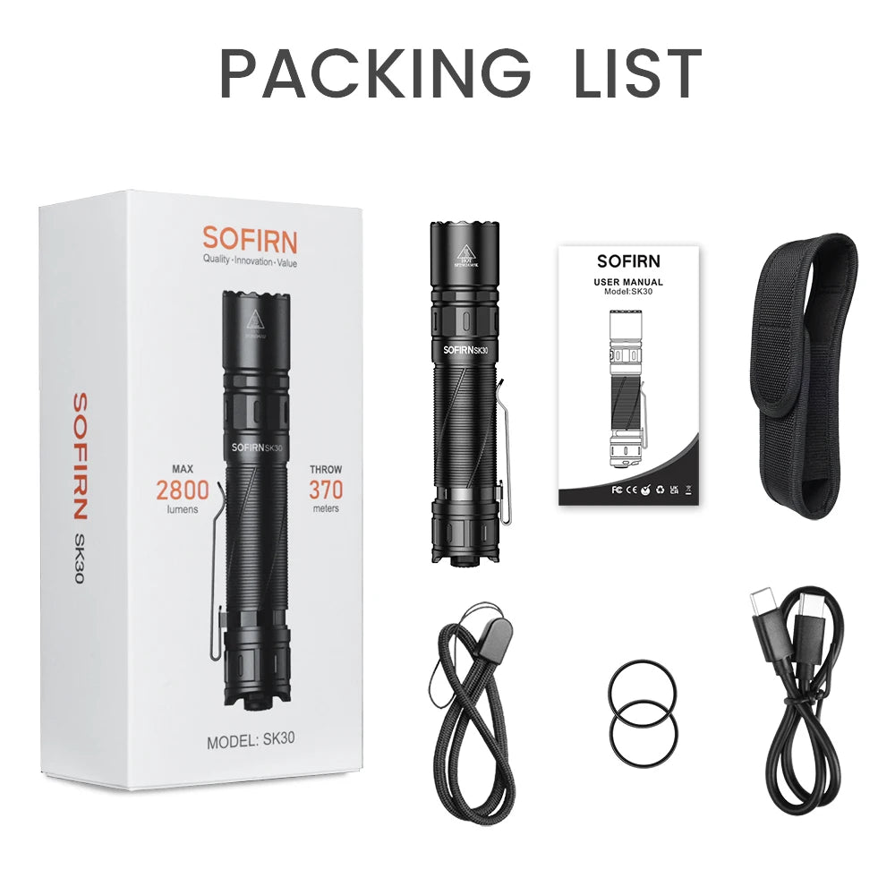 SOFIRN SK30 2800lm Tactical Flashlight