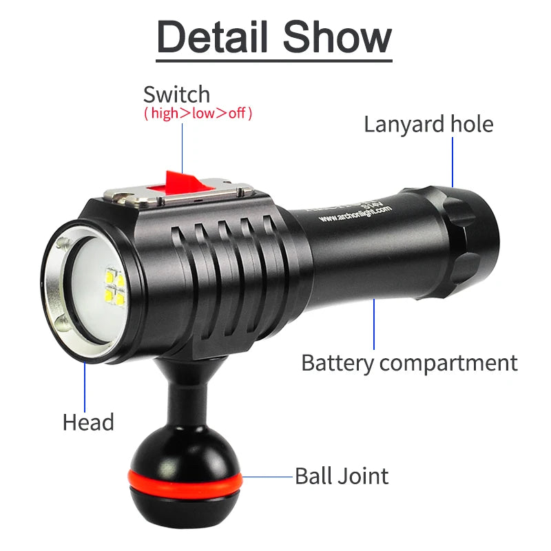 ARCHON S14V 5000K Scuba diving video light