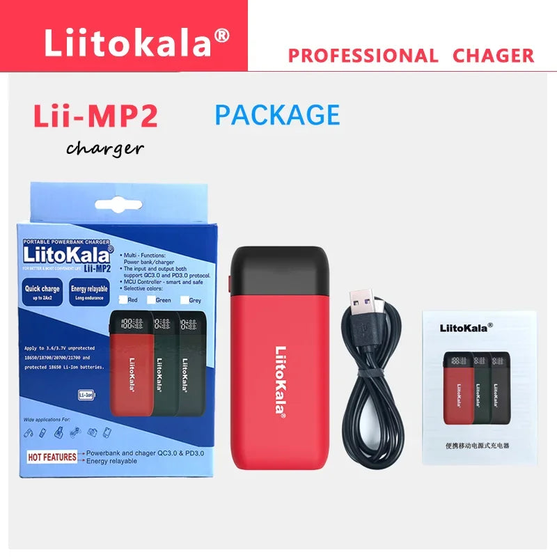 LiitoKala Lii-MP2 Battery Charger & Power Bank