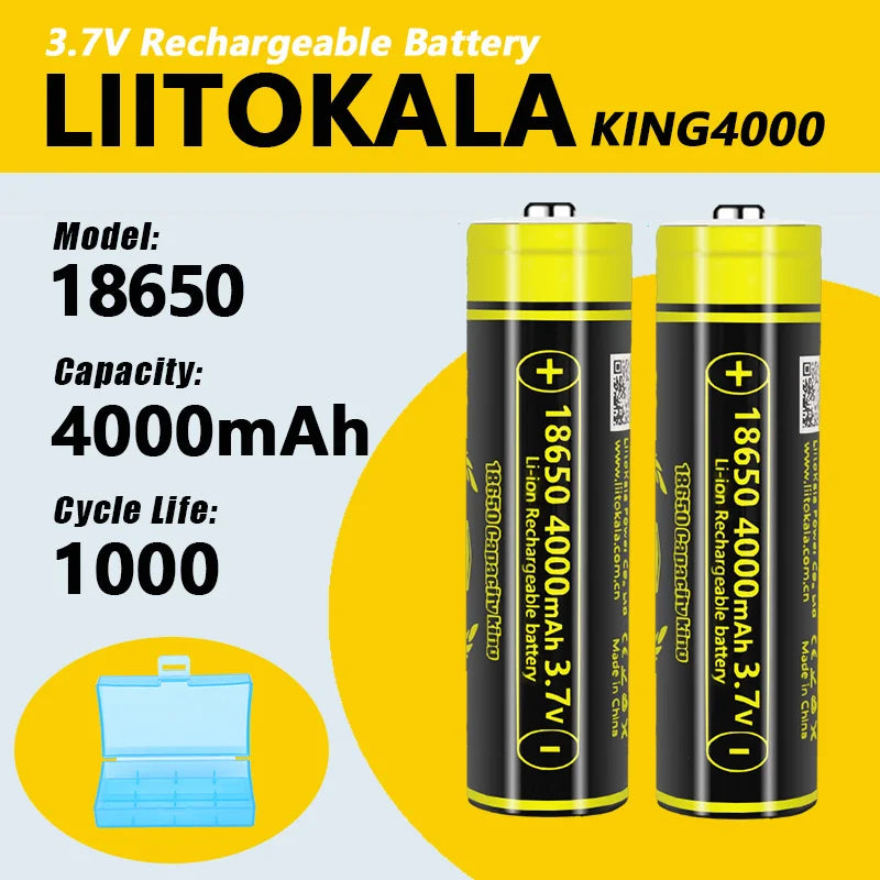 18650 rechargeable flashlight batteries LiitoKala King4000-JT 4000mAh 18650 Battery – flashlightgo