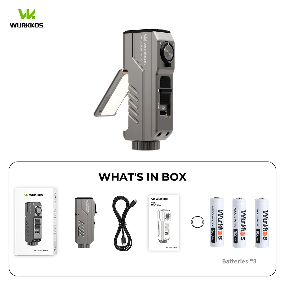 Wurkkos HD02 MINI Pocket EDC Tool Light