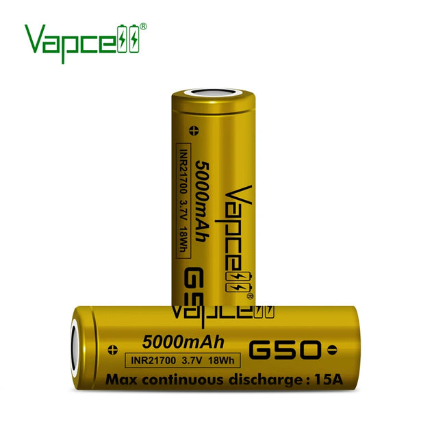 Vapcell INR21700 G50  5000mAH 15A Lithium Battery