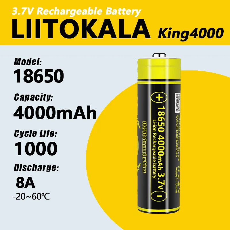 LiitoKala King4000-JT 4000mAh 18650 Battery