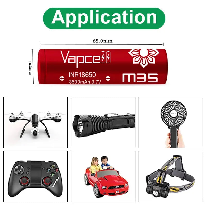 Vapcell 18650 M35 3500mah 10A/25A