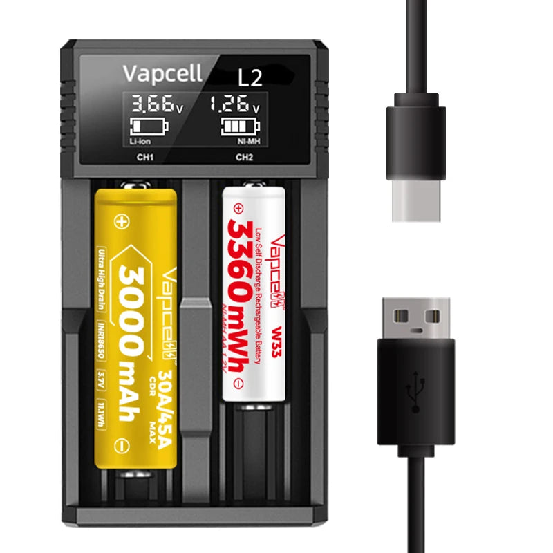 Vapcell L2 Charger flashlightgo Vapcell L2 Charger flashlightgo