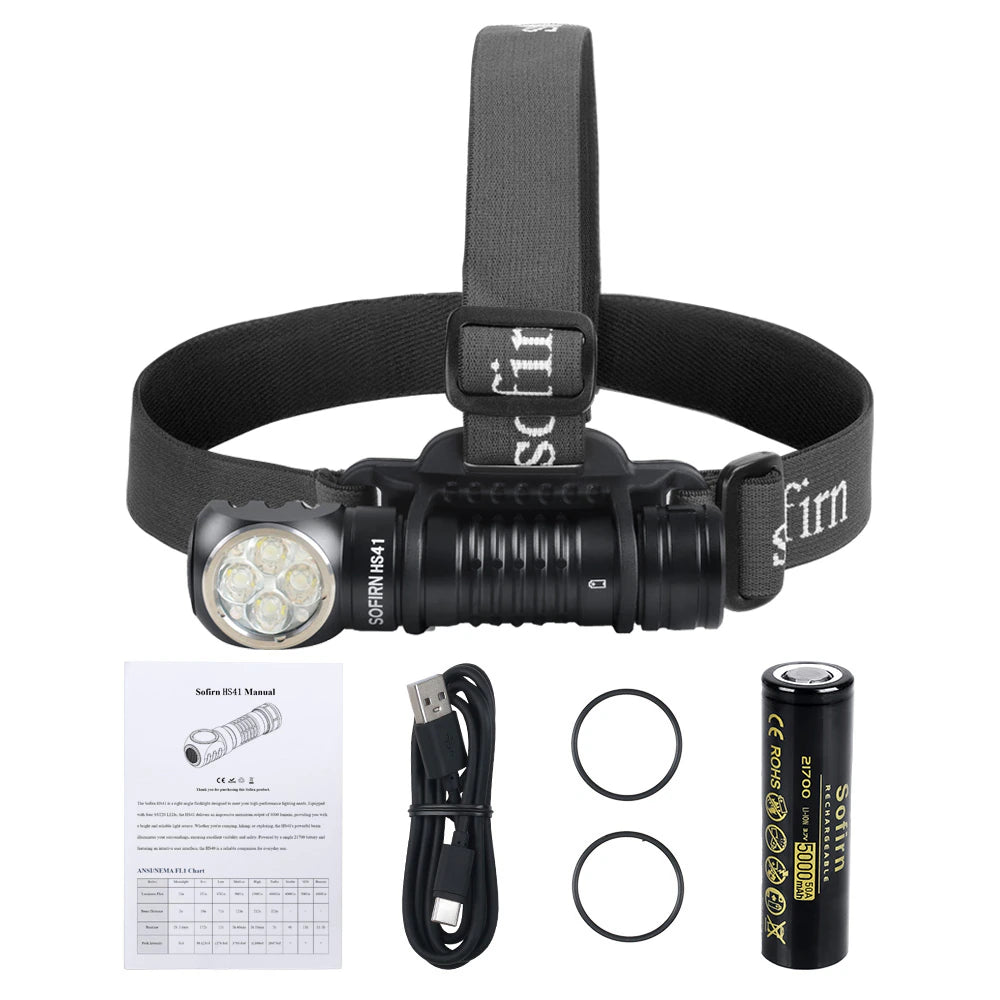 Sofirn HS41 21700 USB C Rechargeable Headlamp