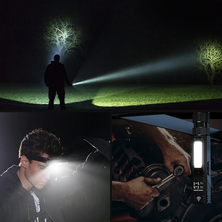 SUPERFIRE G19 Multi-functional LED+COB Magnetic Flashlight