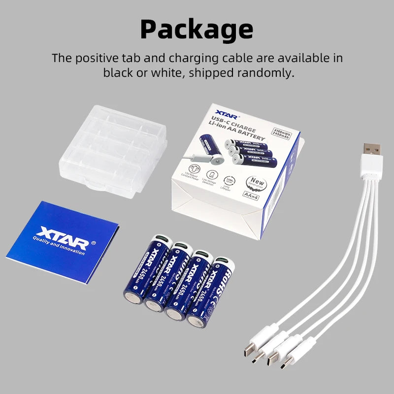 XTAR 1.5V AA USB-C 4100mWh Li-ion Battery