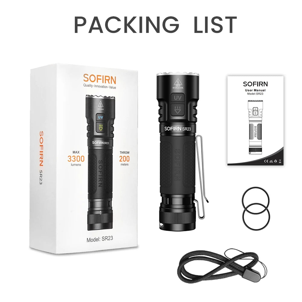 Sofirn SR23 3000LM Dual Light Flashlight