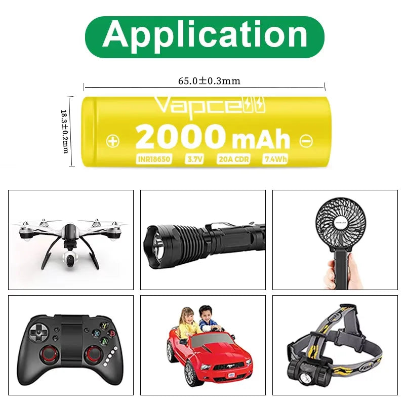 Vapcell VTC4 INR 2000mAh 20A  18650 Battery