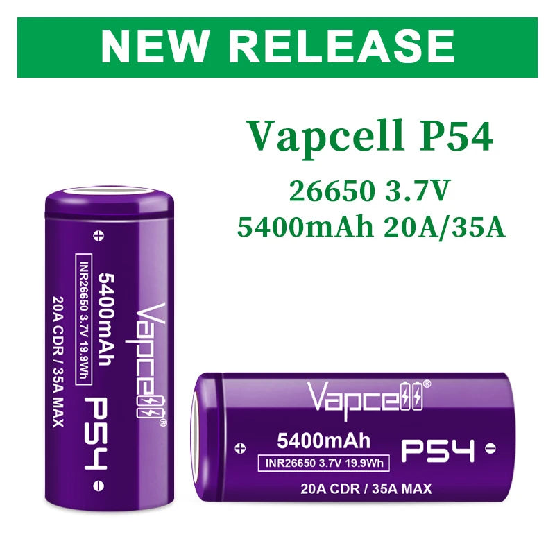 Vapcell 26650 P54 5400mah 20A/35A