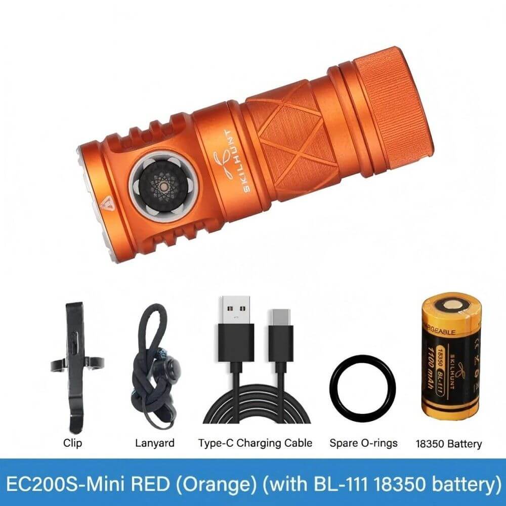 Skilhunt EC200S-Mini RED 2100 lumens EDC Flashlight