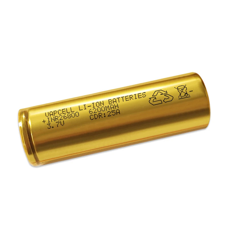 Vapcell INR26800 6200mah 3.7v 25A Rechargeable Li ion Lithium