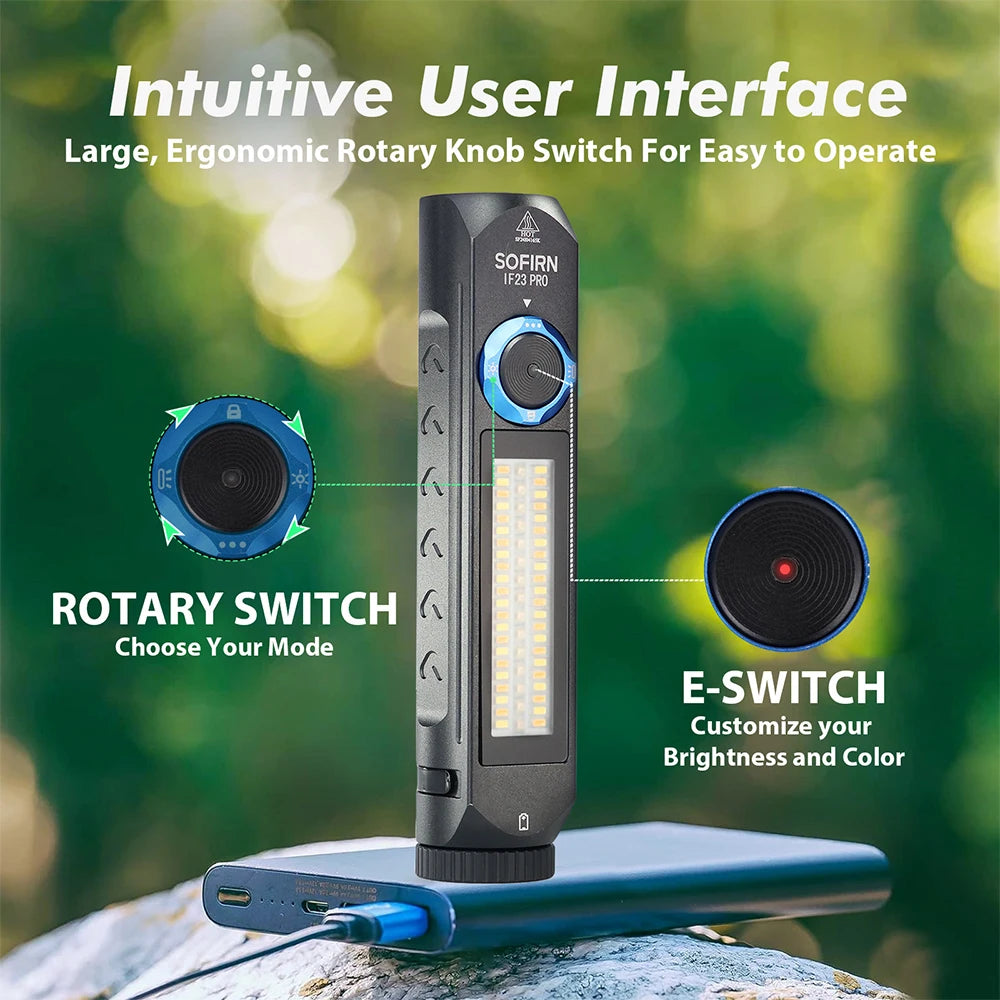 Sofirn IF23 PRO 5000 Lumen EDC Leistungsstarke Taschenlampe mit RGB-Licht