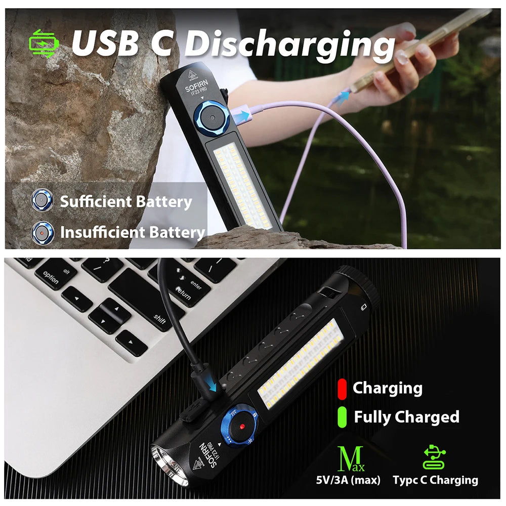 Sofirn IF23 PRO 5000 Lumen EDC Leistungsstarke Taschenlampe mit RGB-Licht