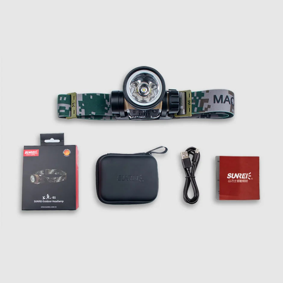 Sunrei Poseidon S1 wiederaufladbare Stirnlampe