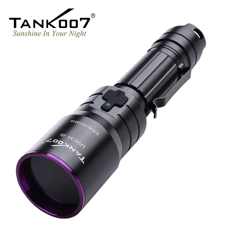 TANK007 UVC31 UV 365 nm 5 W USB wiederaufladbare Taschenlampe
