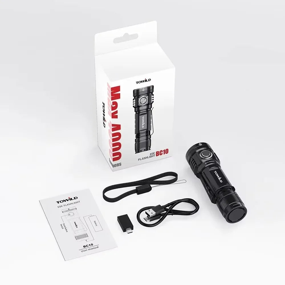 TOWILD BC10 Multifunctional 4000Lumens High-Brightness EDC Flashlight