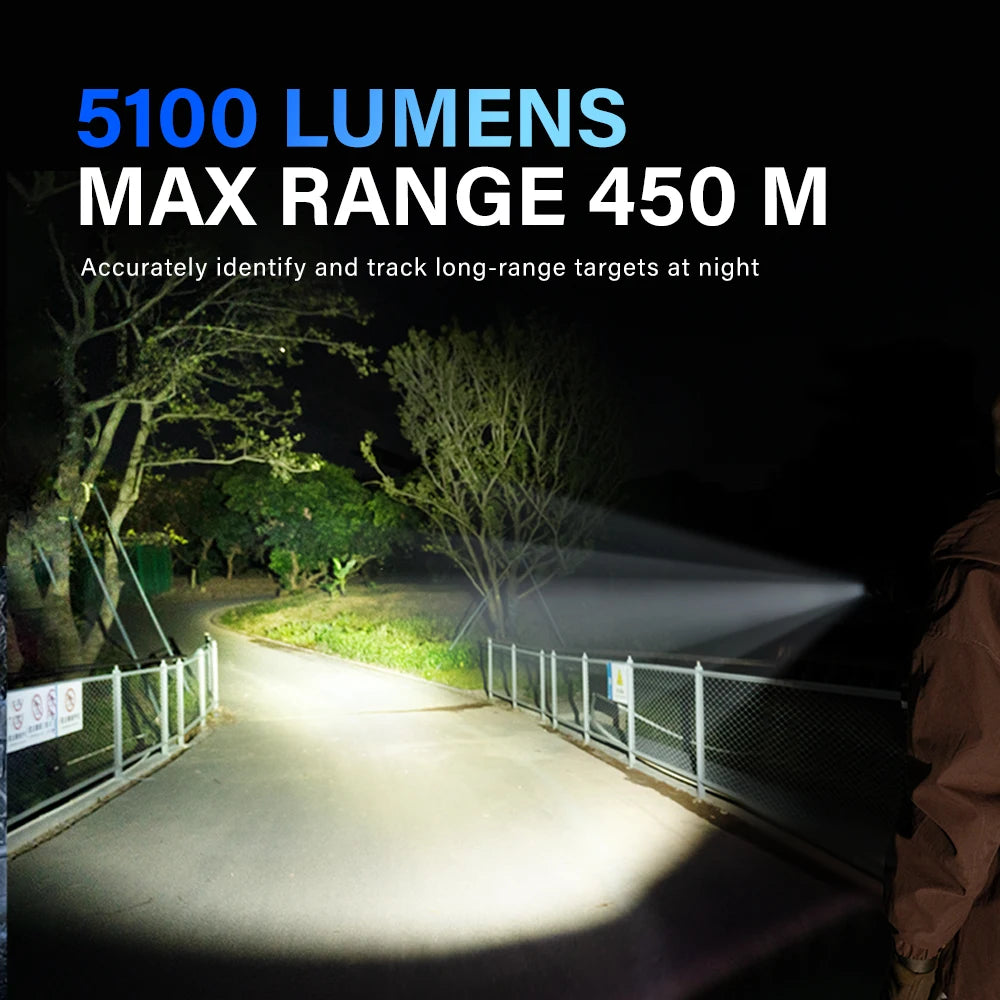 TOWILD BK20 Tactical Flashlight 5100 Lumens High-Brightness